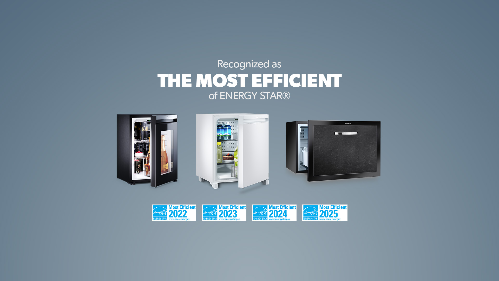 Dometic minibars awarded Most Efficient mark for 3 years in a row by ENERGY STAR