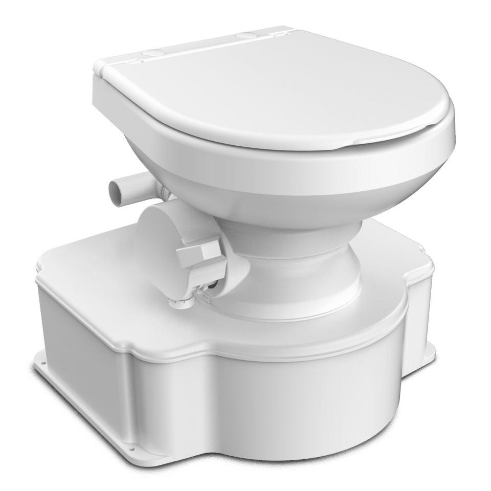Dometic M65700 Allinone marine toilet (white, plastic seat)