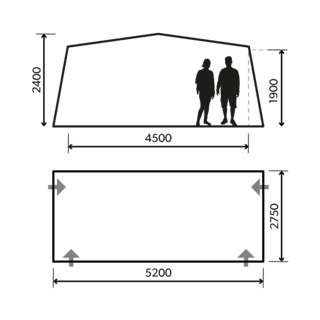 Dometic Residence AIR All-Season taille 16 (1026 - 1050 cm) auvent caravane  gonflable