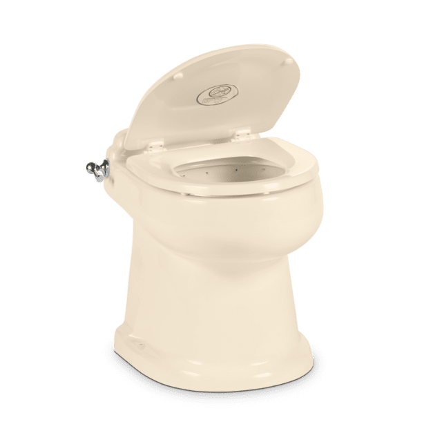 Dometic 4310 Gravity Toilet with Electronic Flush Handle and Hand Sprayer