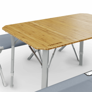 Dometic GO Compact Camp Table - Bamboo Camp Table, Adjustable Height