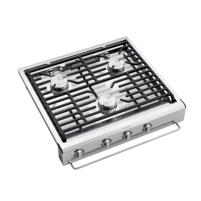 Dometic SlideIn Cooktop The Dometic 3 Burner Cooktop in Black with