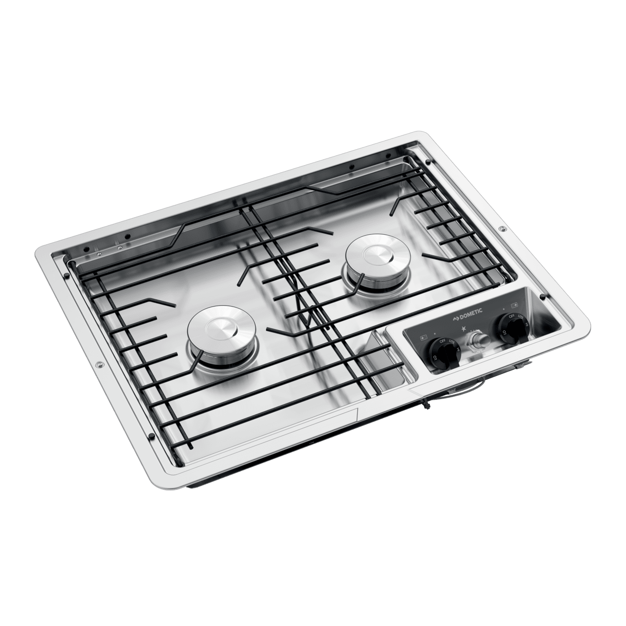 Dometic DropIn Cooktop Stainless Steel, 12V, Two Burner Coojktop