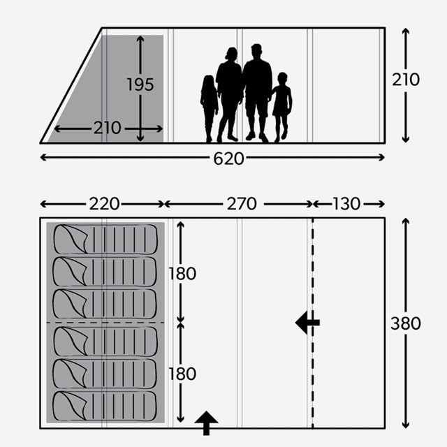 Kampa hayling 6 2024 air pro tent