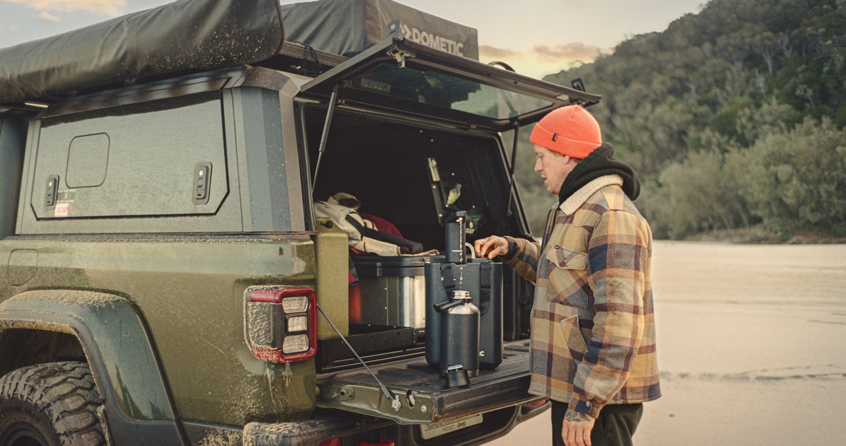 Chippa Wilson using Dometic GO water faucet